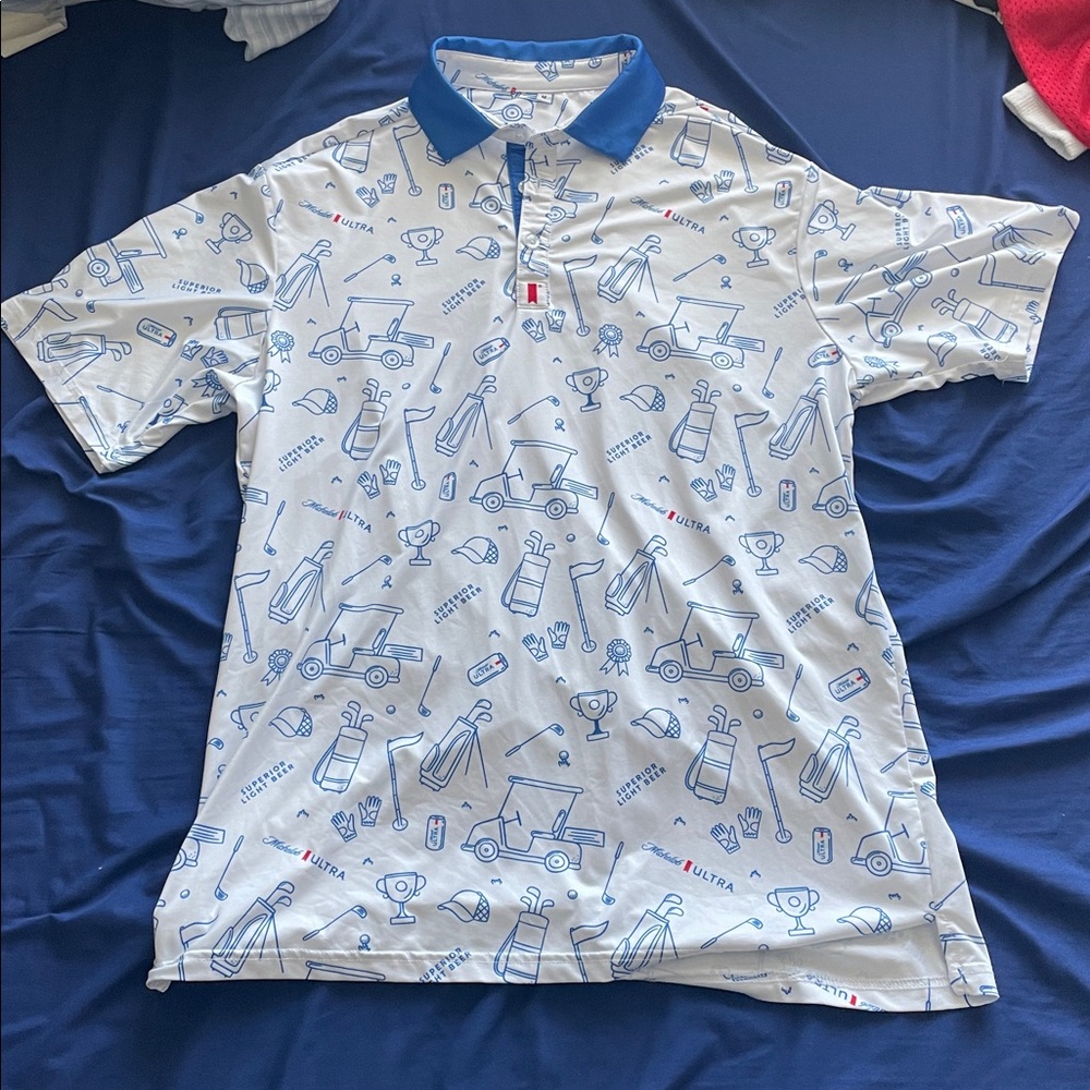 Michelob Ultra Golf Print Polo Shirt